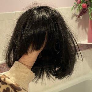 Black bob hair wig
